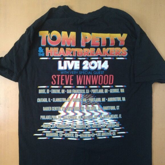 Tom Petty And Heartbreakers Steve Winwood Live 2014 Tour T-Shirt - Picture 6 of 6